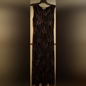 Black and Gold Maxi Dress